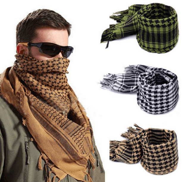Mens Army Combat Military Snood Neck Scarf Sniper Wrap Veil Head Shemagh Hat Mix